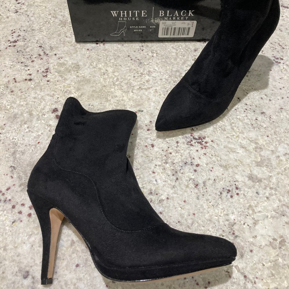 White House Black Market Myles Suede Ankle Boots